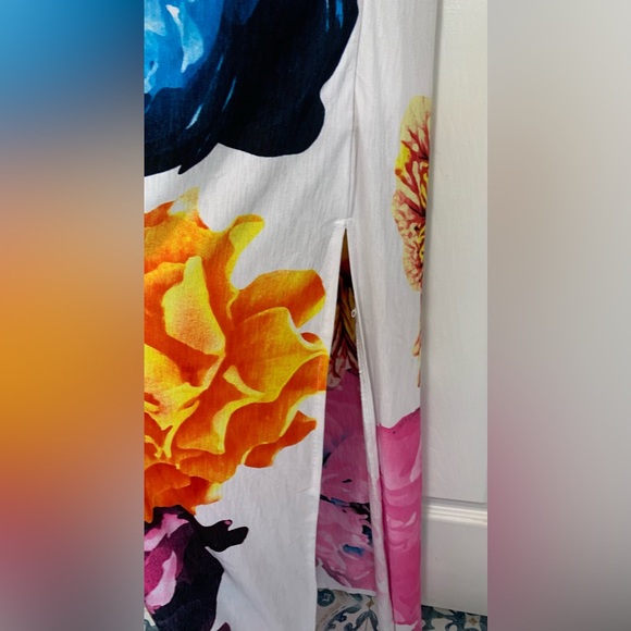 Sevengate Women's Boho Tropical Maxi Tube Dress Sz Medium 70s Hawaii disco retro - Picture 4 of 8